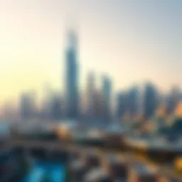 Skyline of Dubai showcasing iconic buildings and real estate developments