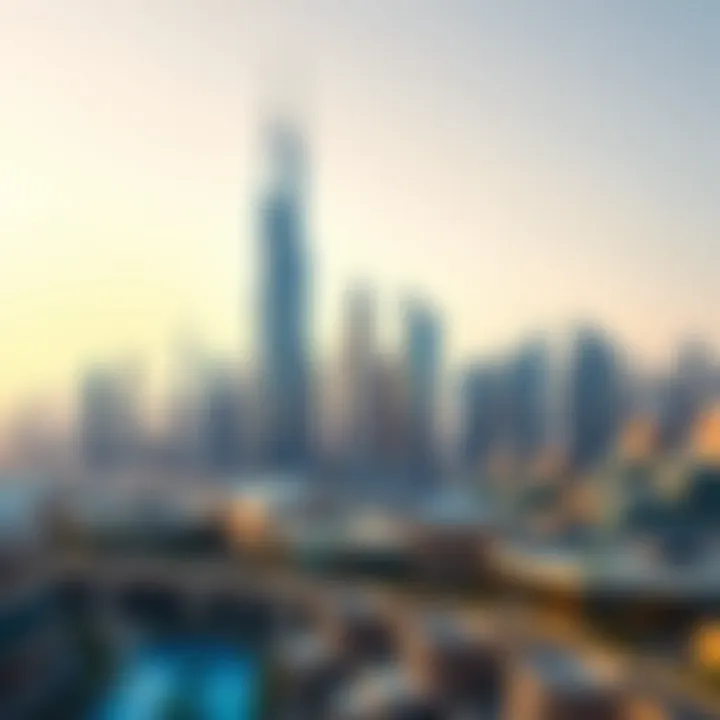 Dubai Skyline: A Hub of Real Estate Development Skyline of Dubai showcasing iconic buildings and real estate developments