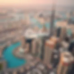 Aerial view of Dubai's skyline showcasing real estate developments