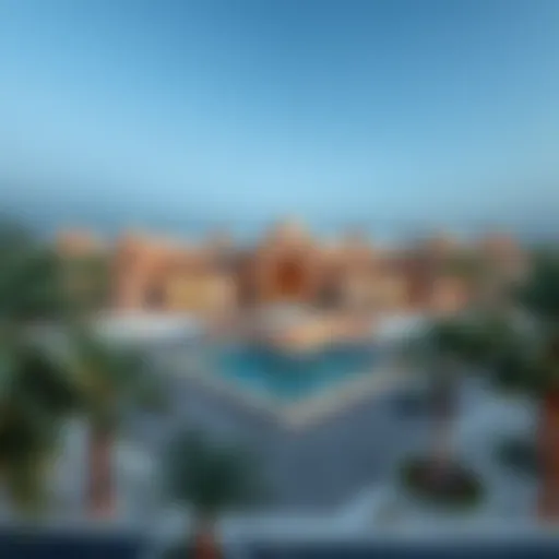 Aerial view of Bunayat Al-Durra showcasing its architectural design