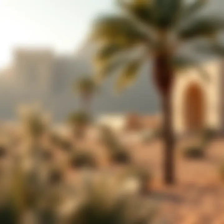 Surrounding area of Bunayat Al-Durra emphasizing its location