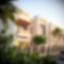 Exterior view of a modern flat in Mussafah Shabia