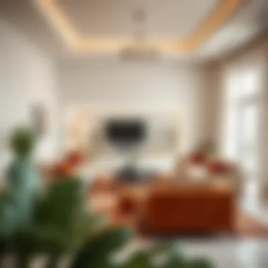 Stylish Living Room in Rental Flat Interior design of a stylish living room in a rental flat
