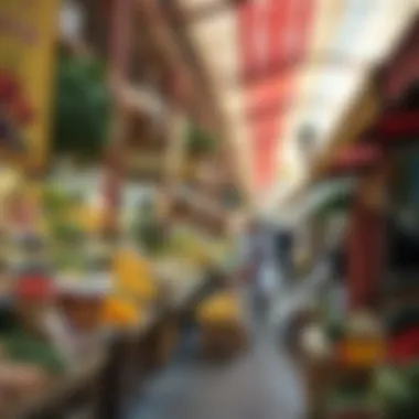 Local Markets: Groceries and Culinary Delights in Dubai A vibrant local market featuring fresh food and groceries