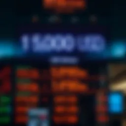 Currency exchange rates displayed on a digital screen