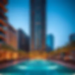 Striking architectural facade of The Residences at Business Central