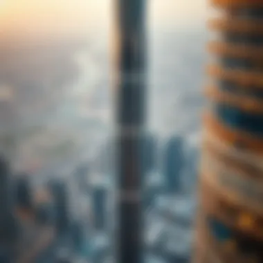 Panoramic Dubai View from Damac Tower Panoramic view of Dubai from the top of Damac Tower