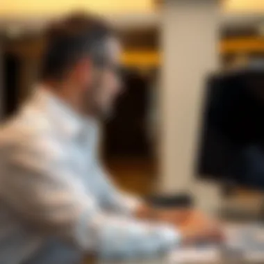 Analyzing Trends in Dubai's Real Estate Market Investor analyzing market trends in Dubai real estate