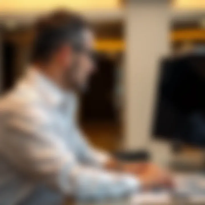 Analyzing Trends in Dubai's Real Estate Market Investor analyzing market trends in Dubai real estate