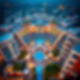 Aerial view of Dhannah Mall showcasing its modern architectural design