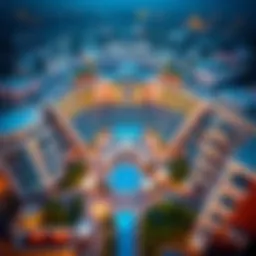 Aerial view of Dhannah Mall showcasing its modern architectural design