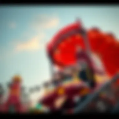 Thrilling Rides at Dubai Parks and Resorts An engaging image of a theme park ride illustrating the thrill of the attractions.