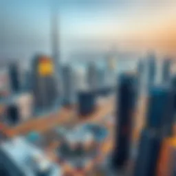 Aerial view of Dubai skyline showcasing modern architecture