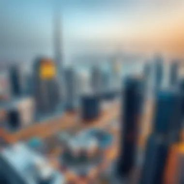 Dubai Skyline: A Vision of Modern Real Estate Aerial view of Dubai skyline showcasing modern architecture