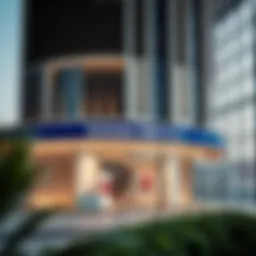 Emirates NBD bank branch showcasing modern architecture