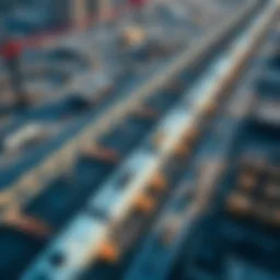 Aerial view of the Etihad Rail network construction site