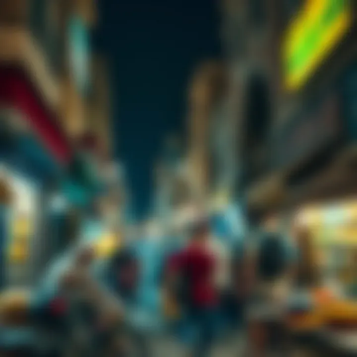 Traditional market scene in Dubai Souq