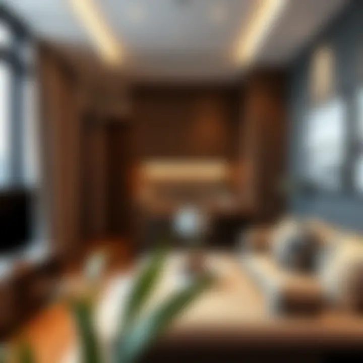 Cozy interior of a 1 BHK flat in Dubai showcasing modern decor