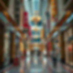 Vibrant shopping scene at a Dubai mall