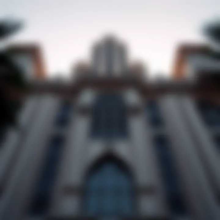 Architectural Features of Al Ras Building Architectural details of Al Ras Building's facade