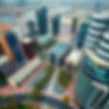 Aerial view of اسواق مردف showcasing diverse commercial spaces