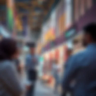 Investors discussing opportunities in a modern retail environment