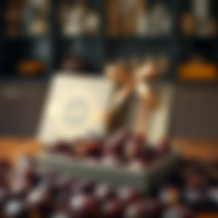 A beautifully arranged date gift box