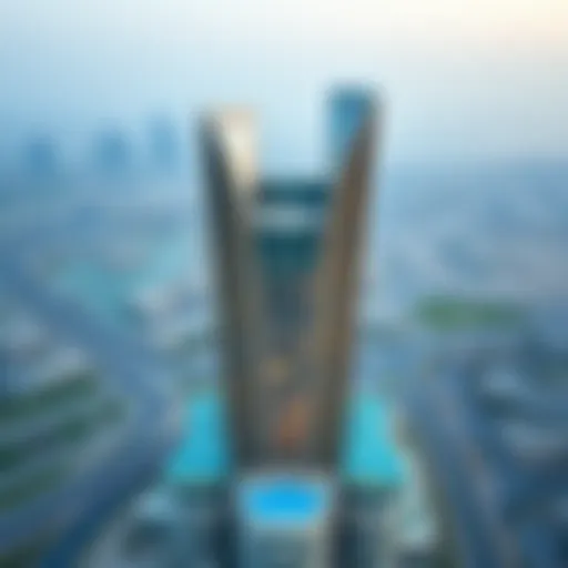 Aerial View of Bonnington Tower Aerial view of Bonnington Tower showcasing its unique architecture