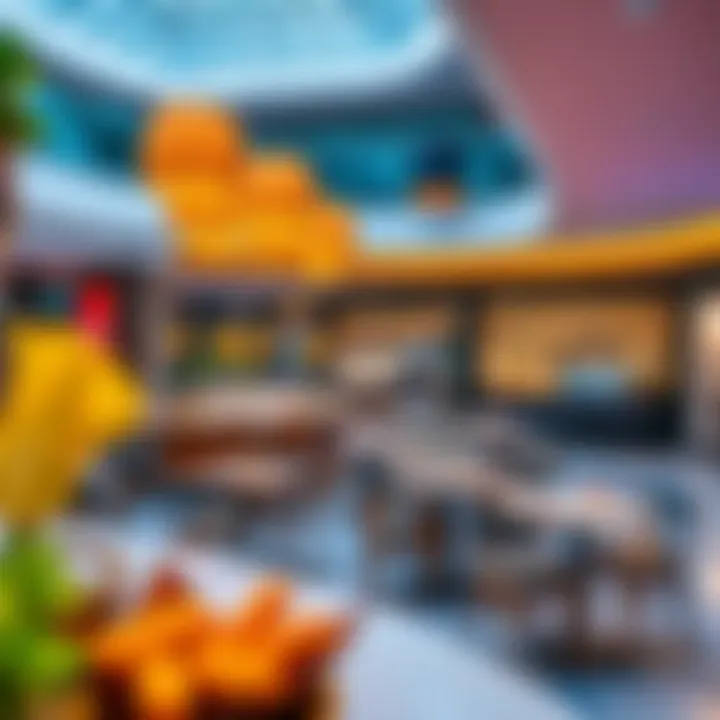 A vibrant dining area in Cityland Mall filled with diverse culinary options.