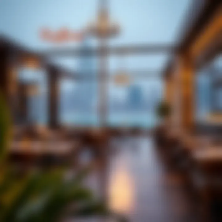 Stunning waterfront café with modern decor