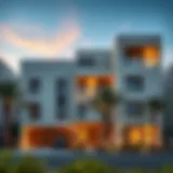 Damac Maison Distinction exterior showcasing modern architecture