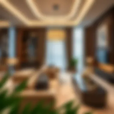 Luxurious interiors featuring high-end furnishings and design