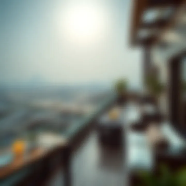 A glimpse of the panoramic view from the rooftop terrace