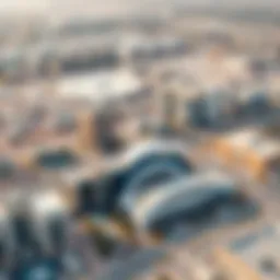 Aerial view of Dubai Commercity Free Zone showcasing modern architecture and business facilities