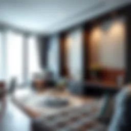 Modern studio apartment interior