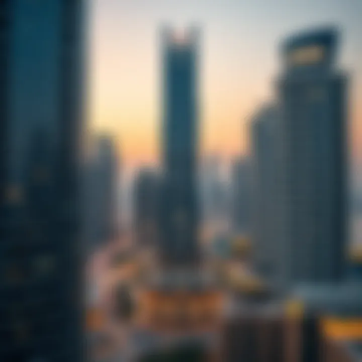 Strategic Location of Moosa Tower in Dubai The strategic location of Moosa Tower with surrounding landmarks