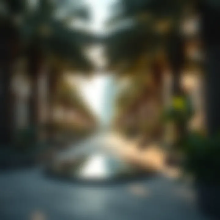 Surroundings of Palm Tower The lush surroundings of Palm Tower and its connection to the community