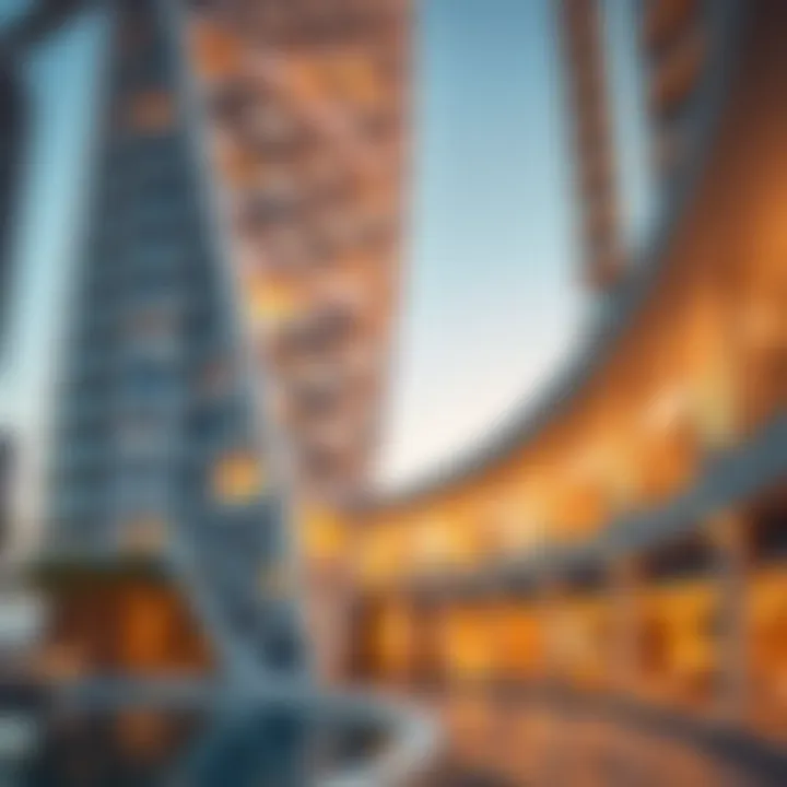 Intricate design of Point Tower Architectural details of Point Tower