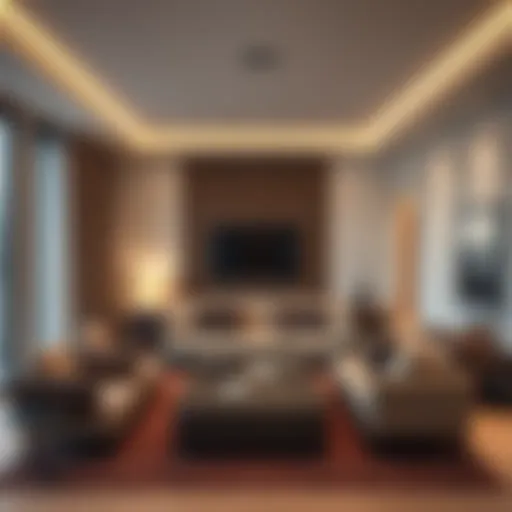 Stylish Living Room Setup in Rashidiya Apartment Modern apartment living room in Rashidiya