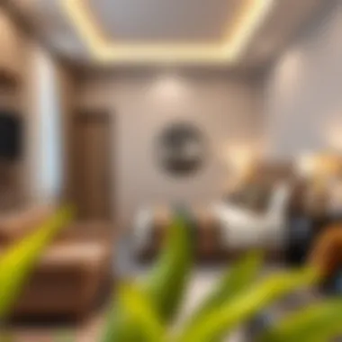 Stylish Rental Room Interior An interior of a tastefully decorated rental room highlighting comfort and style.