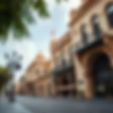 Historical landmarks near Salah Al-Din Street reflecting Dubai's rich heritage