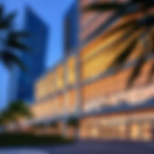 Stunning exterior view of Al Habtoor Business Tower showcasing modern architecture