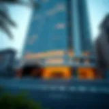 Architectural Marvel of Al Sharhan Building Stunning exterior view of Al Sharhan Building showcasing its architectural design