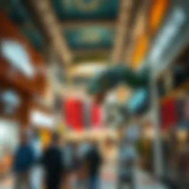 Inside the Shopping Experience at Dragon Mall Vibrant shopping atmosphere inside Dragon Mall featuring various stores
