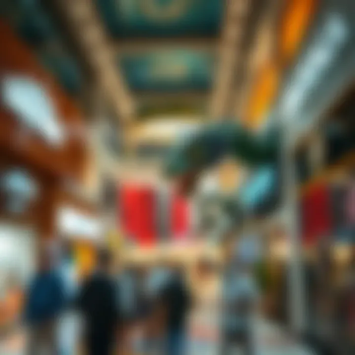 Inside the Shopping Experience at Dragon Mall Vibrant shopping atmosphere inside Dragon Mall featuring various stores