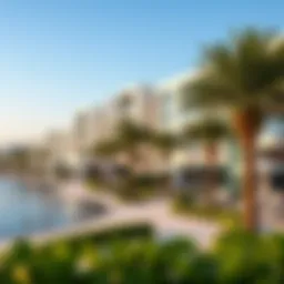A stunning view of the Riviera Beachfront showcasing luxurious properties along the coast.