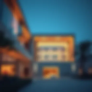 Architectural design of Mina Rashid highlighting modern aesthetics