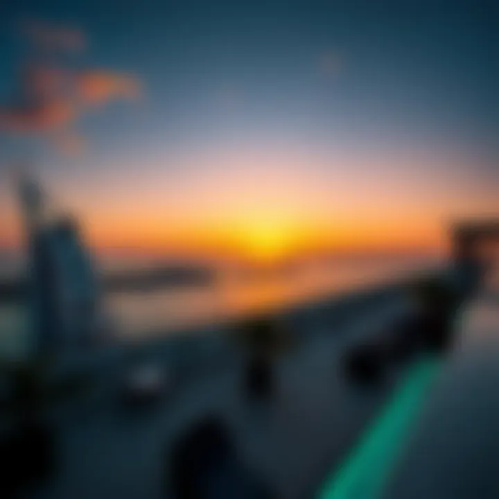 Stunning sunset from the rooftop of Five Palm Jumeirah club