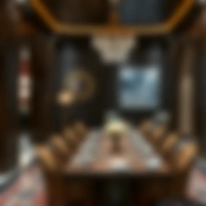 Culturally Inspired Dining Area in Dubai Elegant dining area reflecting local cultural influences