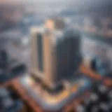 Aerial View of Jassem Building Aerial view of Jassem Building in Dubai South showcasing its modern architecture